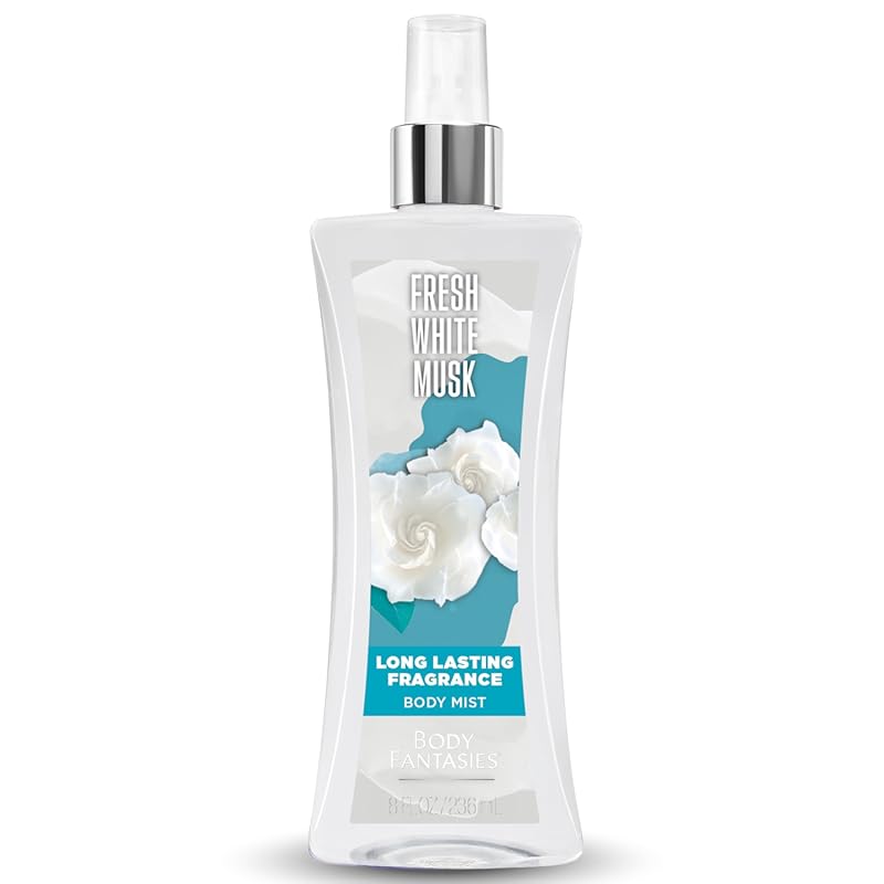 Body Fantasies Signature Fresh White Musk Body Spray, Long-Lasting Fra