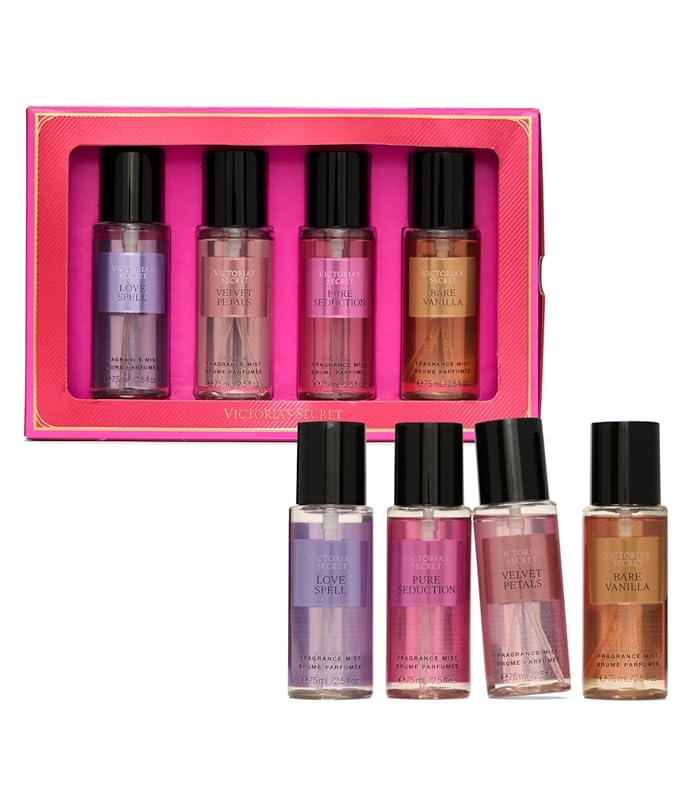 Victoria's Secret Fragrance Mist Collection 4-Piece Mini Gift Set for 