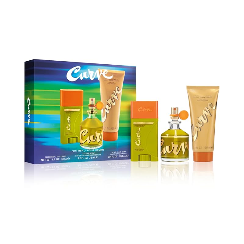 Curve for Men Spicy Woody 3-Piece Gift Set with Cologne, Aftershave & 
