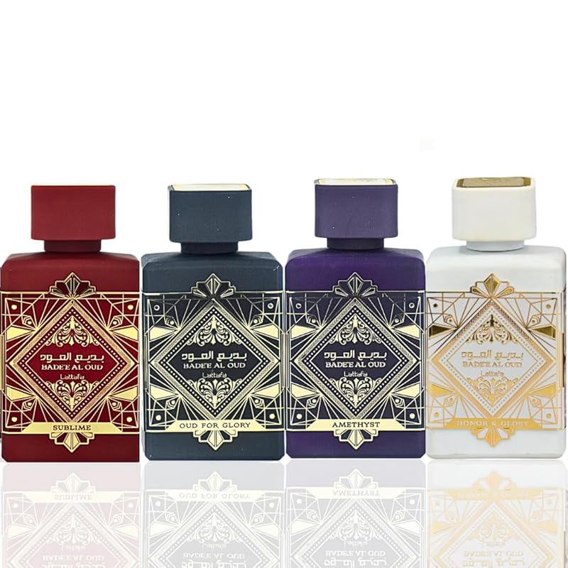 Lattafa Bade'e Al Oud Gift Set 4 Piece Eau de Parfum 3.4 oz each