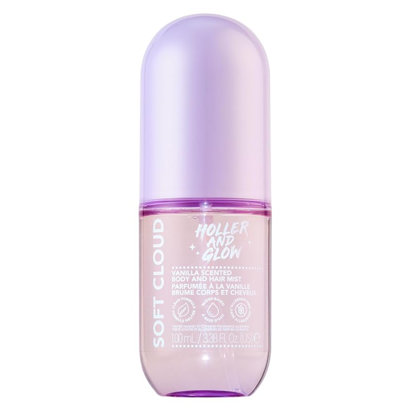 Holler & Glow Mood Boosting Body & Hair Mist Vanilla Sweet Scent 3.38 