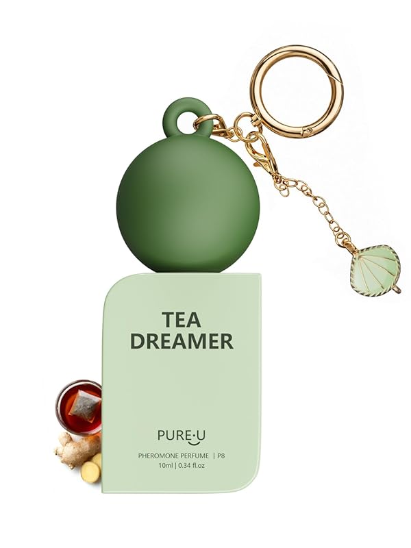 PUREU Unisex Ginger Tea Amber Perfume Oil Roll-On – Long Lasting Trave