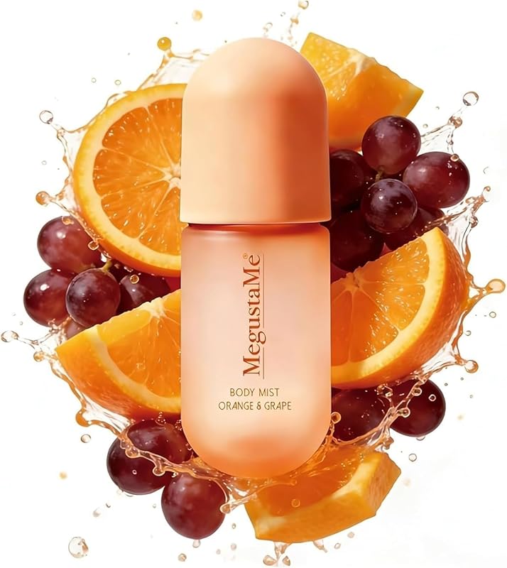 Orange & Grape Citrus Body Spray for Women, Paraben & Phthalate-Free, 